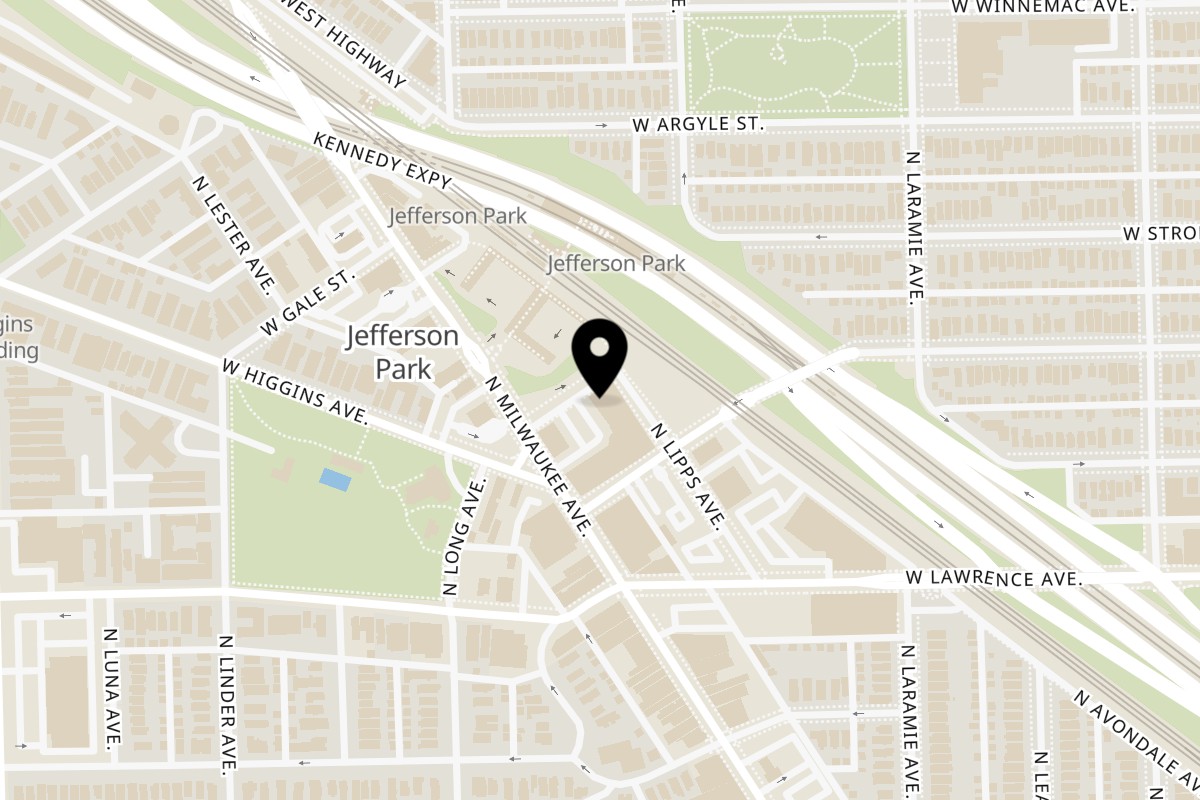 Map showing the location of Taste of Kawayan on 4859 N Milwaukee Ave in Chicago